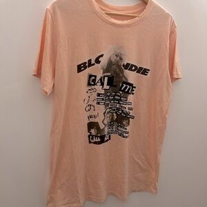 Blondie T-Shirt Top Graphic Tee Distressed Call Me Concert Tee Size XL
